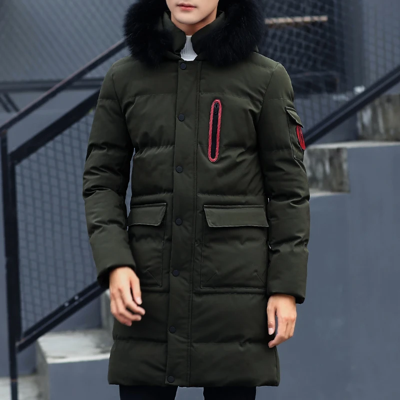 Брендовая одежда Новая модная осенне-зимняя куртка мужская X-long секционная Повседневная утепленная Молодежная мужская хлопковая куртка с капюшоном