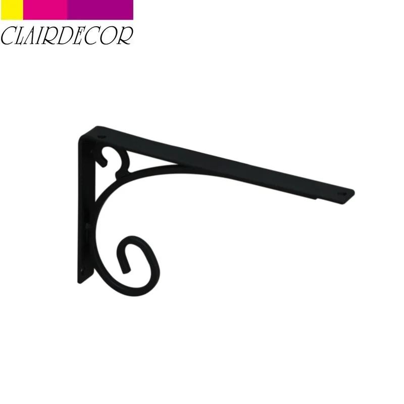 

2pcs Shelf Bracket Scroll Shelf Bracket Right Angle Bracket for Commodity Furniture Fittings Hardware