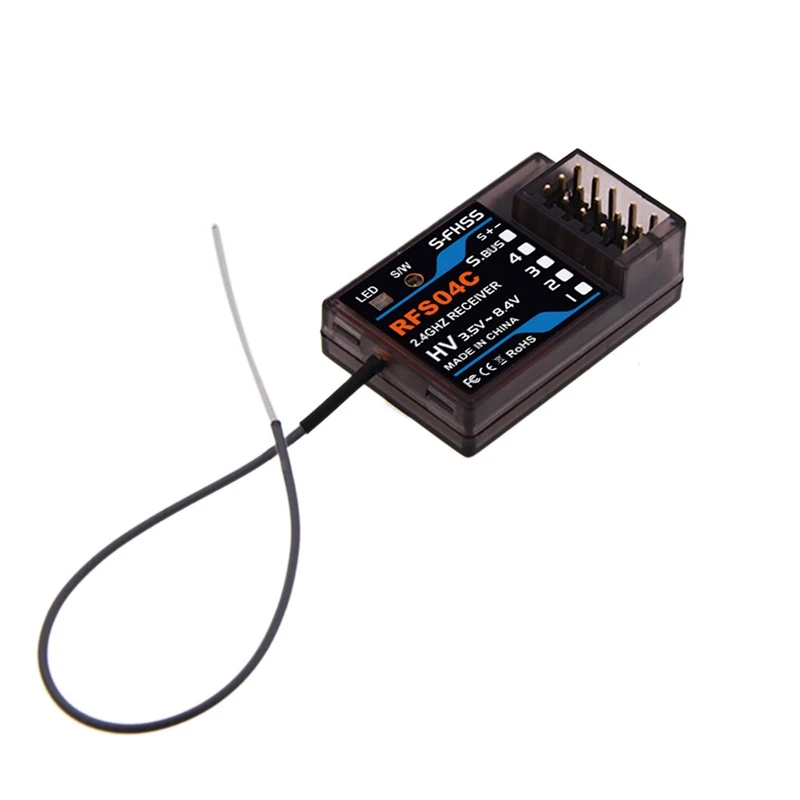 

RFS04C S-FHSS Compatible 4CH+S_BUS 4 Channel Surface Receiver Special for RC Car and Boat Receiver