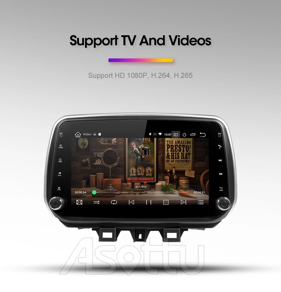 Perfect Asottu PX30 android 9.0 car dvd gps player for hyundai Tucson ix35 2018 car dvd gps navigation raido video  player  car stereo 8