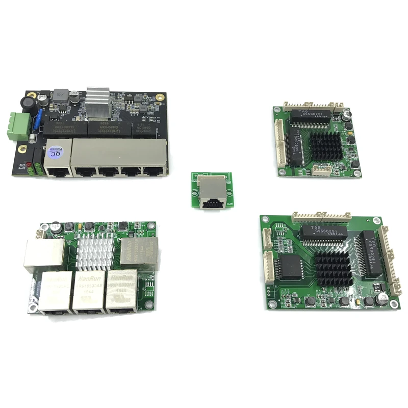 

Industrial Switch Module 5 Ports Unmanaged10/100/1000mbps Ports PCBA board OEM Motherboard PCBA board OEM Auto-sensing