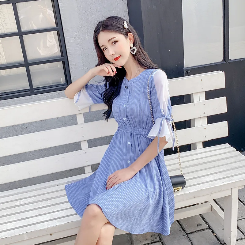 

2019 Summer Wear New Style Korean-style Super Fairy MORI Series Hipster Very Fairy of France Non-mainstream Dress Women's