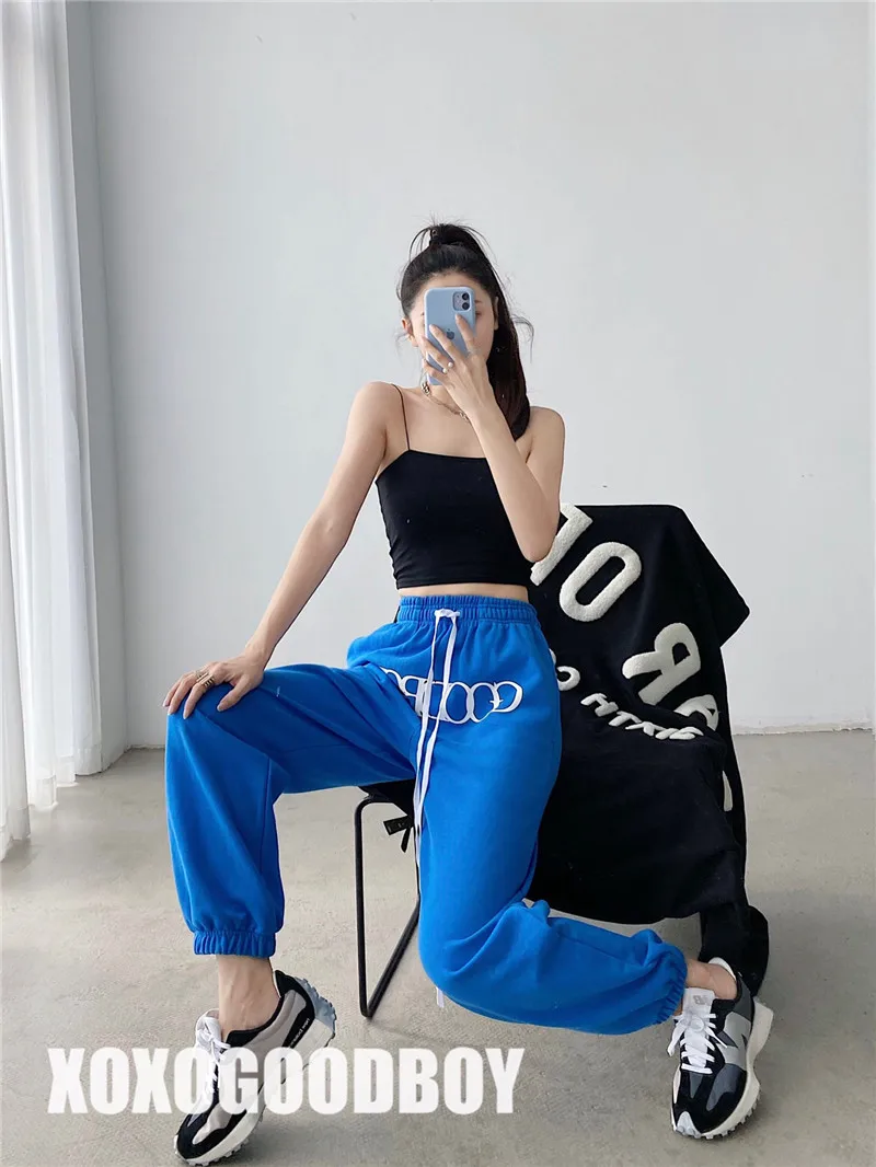 

High Streetwear GOODBOY XOXOGOODBOY Sweatpants Men Women High Quality Drawstring Joggers Pants XOXOGOODBOY Casual Trousers