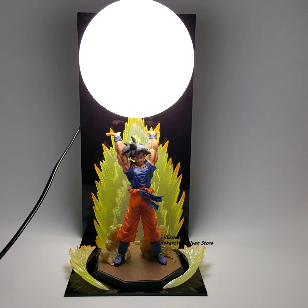 Dragon Ball Z Son Goku Spirit Bomb светодиодные фигурки, игрушка Dragon Ball, супер аниме, фигурка Сон Гоку, светодиодные коллекционные игрушки DBZ