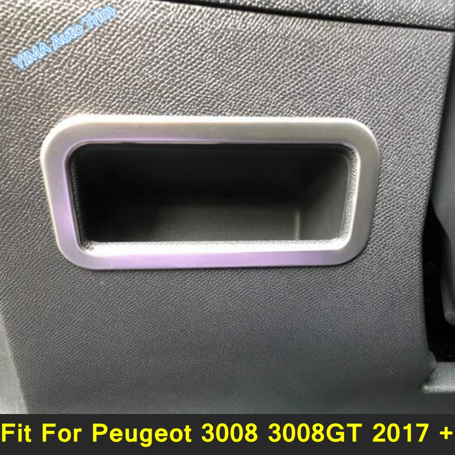 

Car Styling Main Drive Glove Storage Box Handle Frame Cover Trim Fit For Peugeot 3008 3008GT 2017 - 2022 Interior Accessories