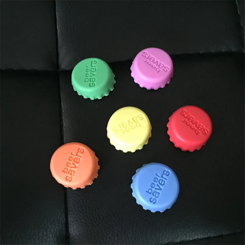 Random 6 colors 6 шт./партия 3. См крышка для пивной бутылки, Силиконовые Цветные пробки для вина, герметики для бутылок красного вина, 4D - Цвет: Random 6 colors