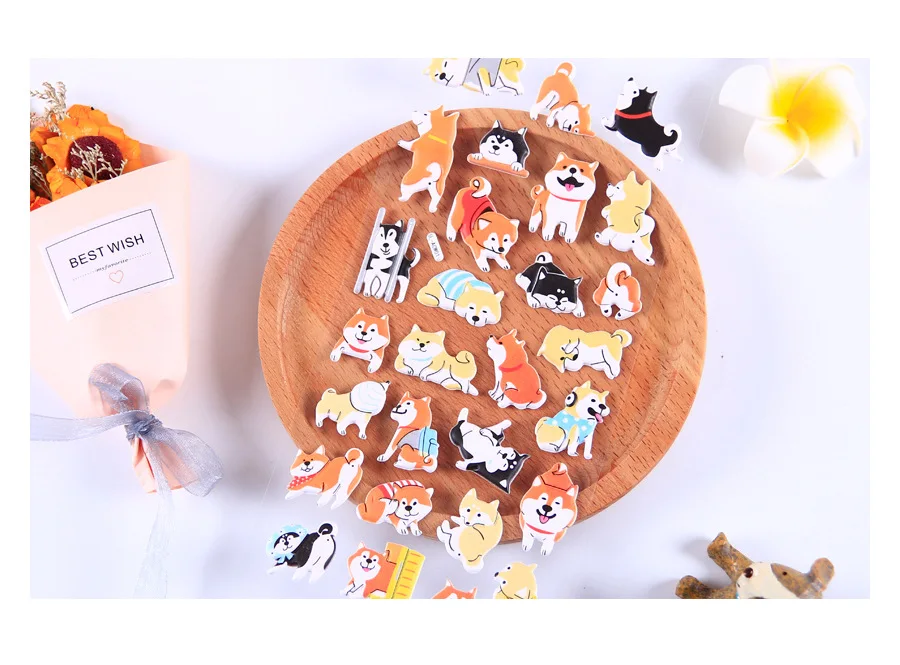 Cute Shiba 3D Foam Paste Decorative Stickers Adhesive Stickers DIY Decoration Diary Stickers