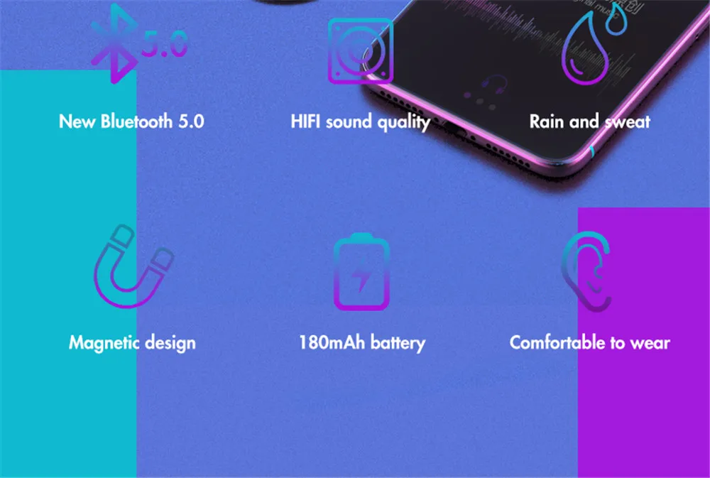 M9 висячая Шея Bluetooth стерео гарнитура наушники-вкладыши спортивные шеи Висячие Бег для всех смартфонов