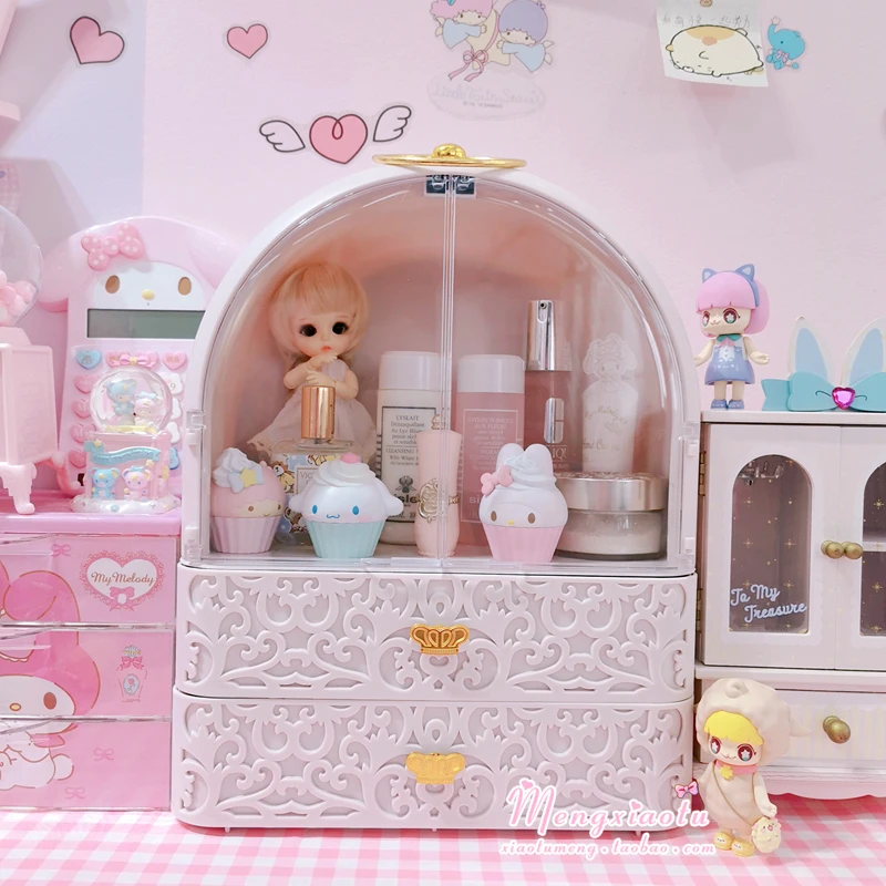 Lovely Makeup Organizer Drawers Plastic Cosmetic Storage Box Jewelry Container Make Up Case Brush H