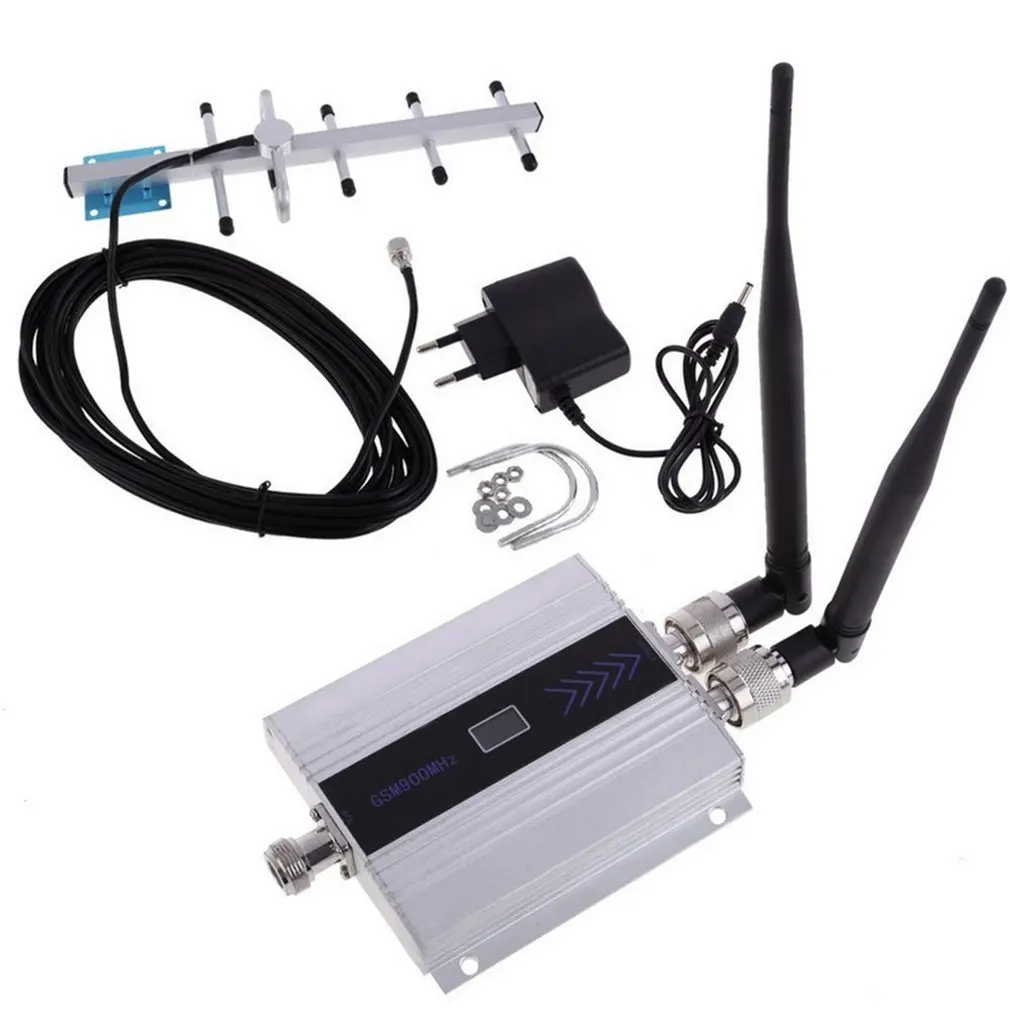 900Mhz LCD GSM Mobile phone Signal Booster Cellular Repeater Amplifier Antenna 