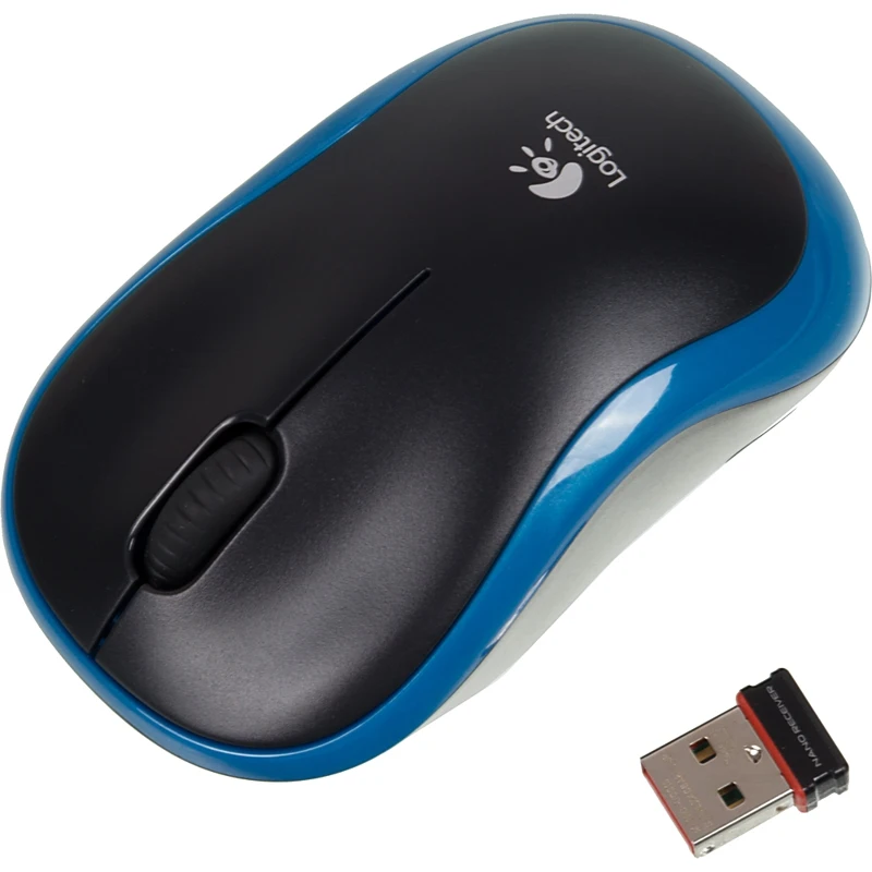 Мышь LOGITECH M185, беспроводная, USB, синий