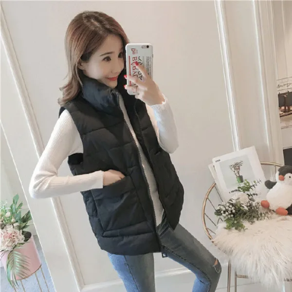 New Style down Feather Cotton Vest WOMEN'S Vest Coat Winter Thick Section Short Korean-style Autumn& Winter Vest