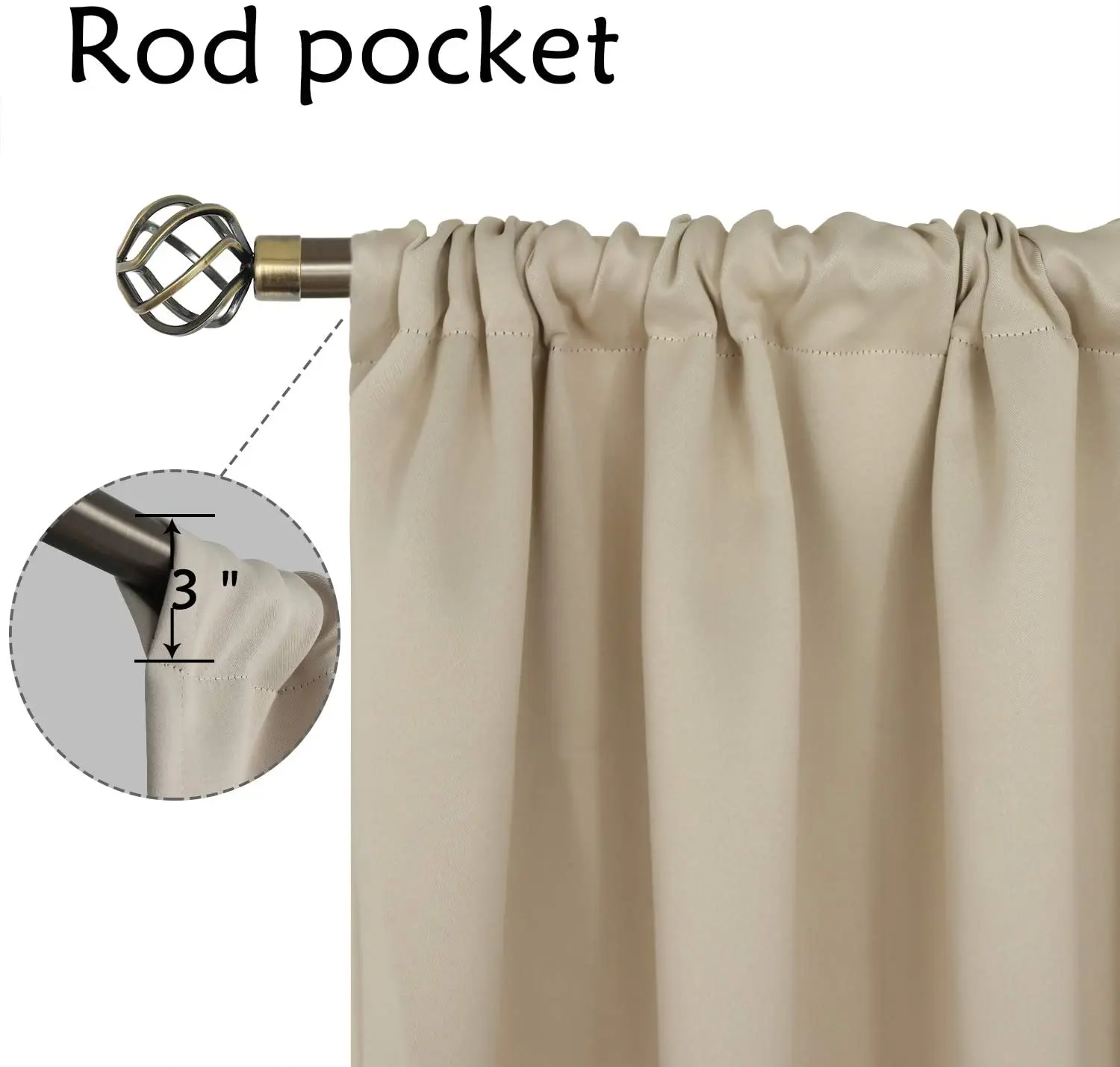 Waterproof Outdoor Blackout Curtain Panel, Monochromatic, Thermal Insulated and UV Protection, Rod Pocket, Patio or Balcony 4