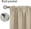 Waterproof Outdoor Blackout Curtain Panel, Monochromatic, Thermal Insulated and UV Protection, Rod Pocket, Patio or Balcony 4