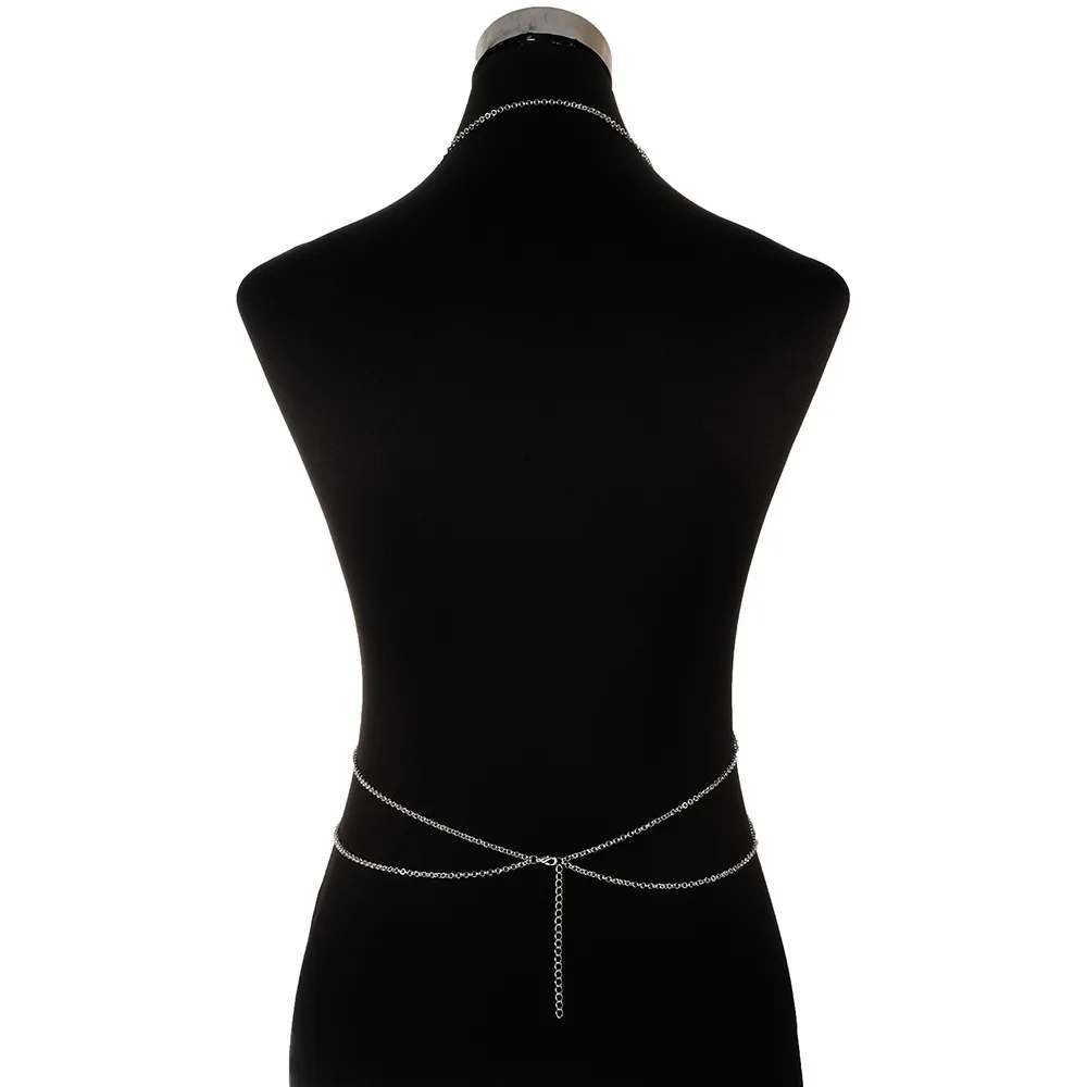 Сексуальные женские блестящие Кристальные стразы бюстгальтер грудь цепь для