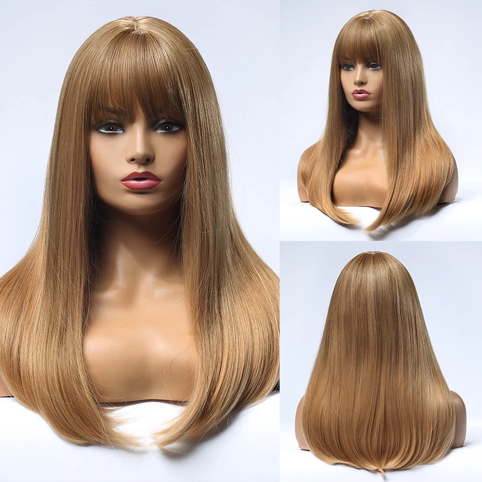 Inhaircube 2" длинные разноцветные синие прямые синтетические волосы парики с челкой косплей ежедневное использование черный женский Лолита половина парик - Цвет: CH00167-6