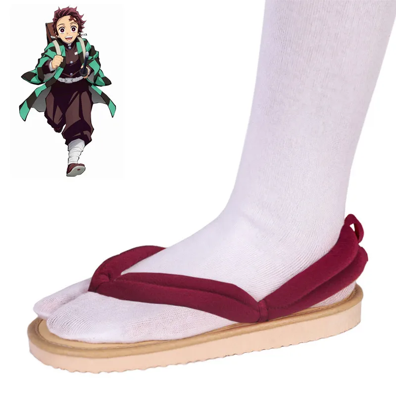 Anime Demon Slayer Cosplay Shoes Kimetsu No Yaiba Kamado Tanjirou Clogs Sandals Kamado Nezuko Geta Kochou Shinobu Flip Flops anime maid outfit