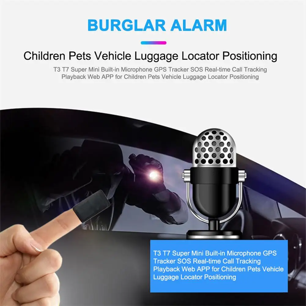  T3 T7 Super Mini Eingebaute Mikrofon Auto GPS Tracker SOS echtzeit Call-Tracking Wiedergabe Für Kin