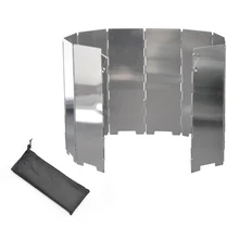 10 пластин алюминиевый сплав складной походная плита газ ветрозащитный экран плиты экран ветрозащитное складное барбекю наружное алюминиевое лобовое стекло