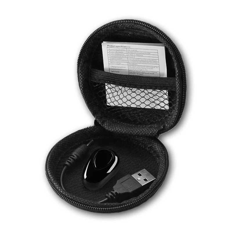 V4.1 мини беспроводные Bluetooth наушники вкладыши Спорт с микрофоном гарнитура громкой связи стерео невидимые наушники Auriculares для всех телефонов