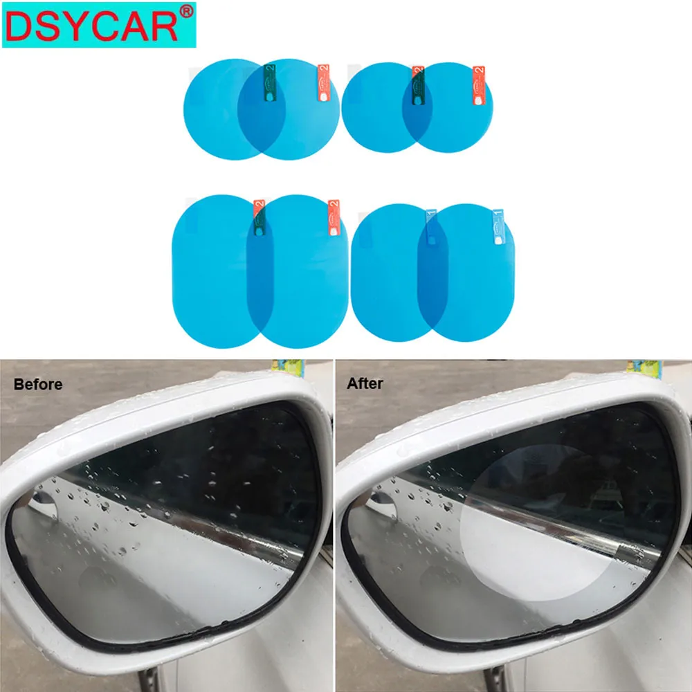 

DSYCAR 1Set Car Rearview Mirror Film, Anti-Fog Waterproof Soft Protective Film Universal Car Screen Protector