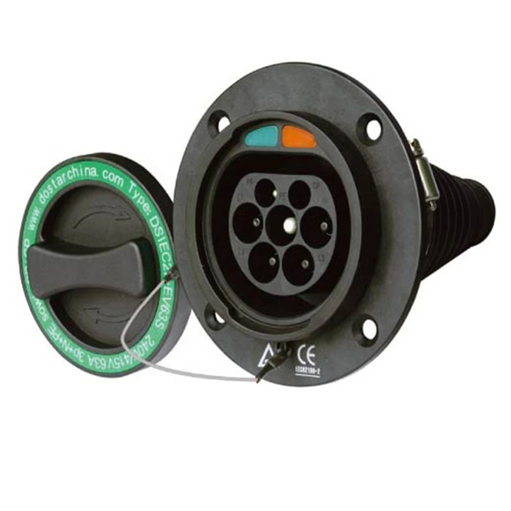

IEC62196-2 EV Charger Socket Vehicle Inlet Type 2 Fit 16Amp 32Amp to AC 250 V Or 415V
