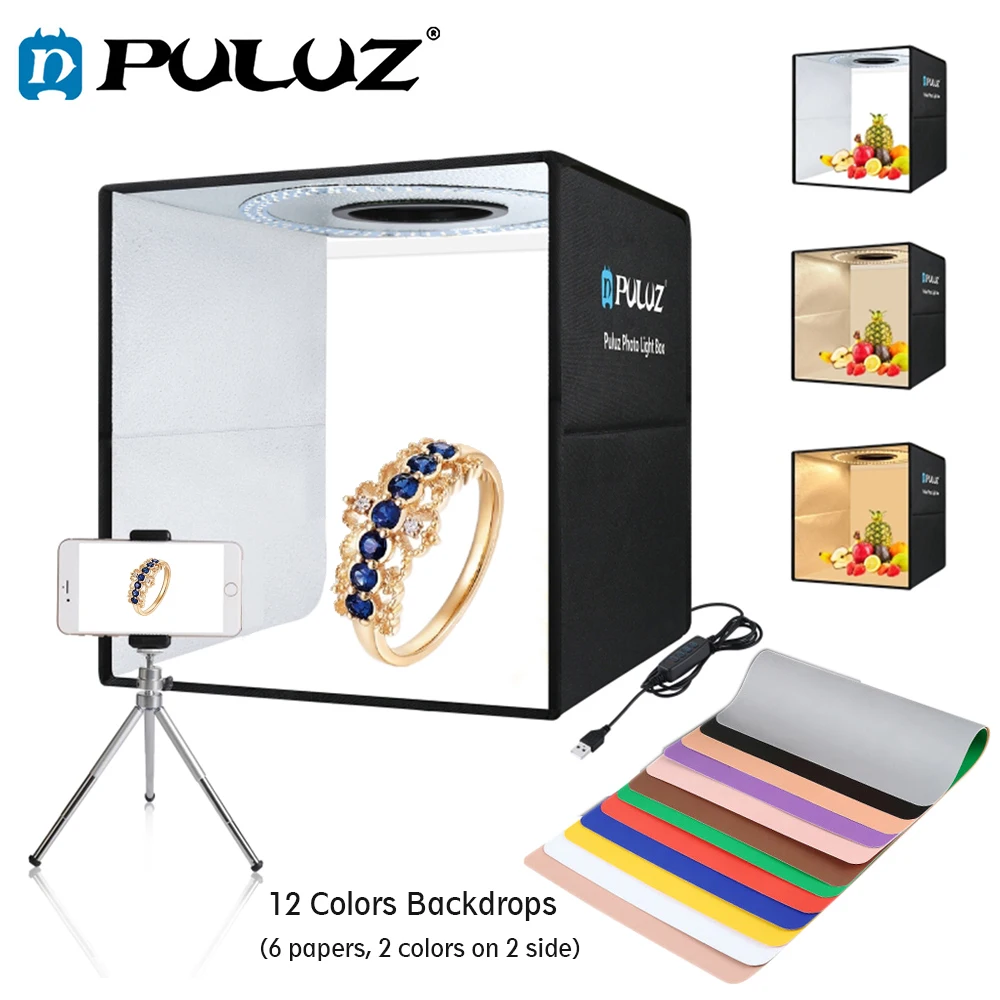 Photo Studio Box LED Photo Lighting Photo Studio Light Tent 40x40cm Jewelry Photography