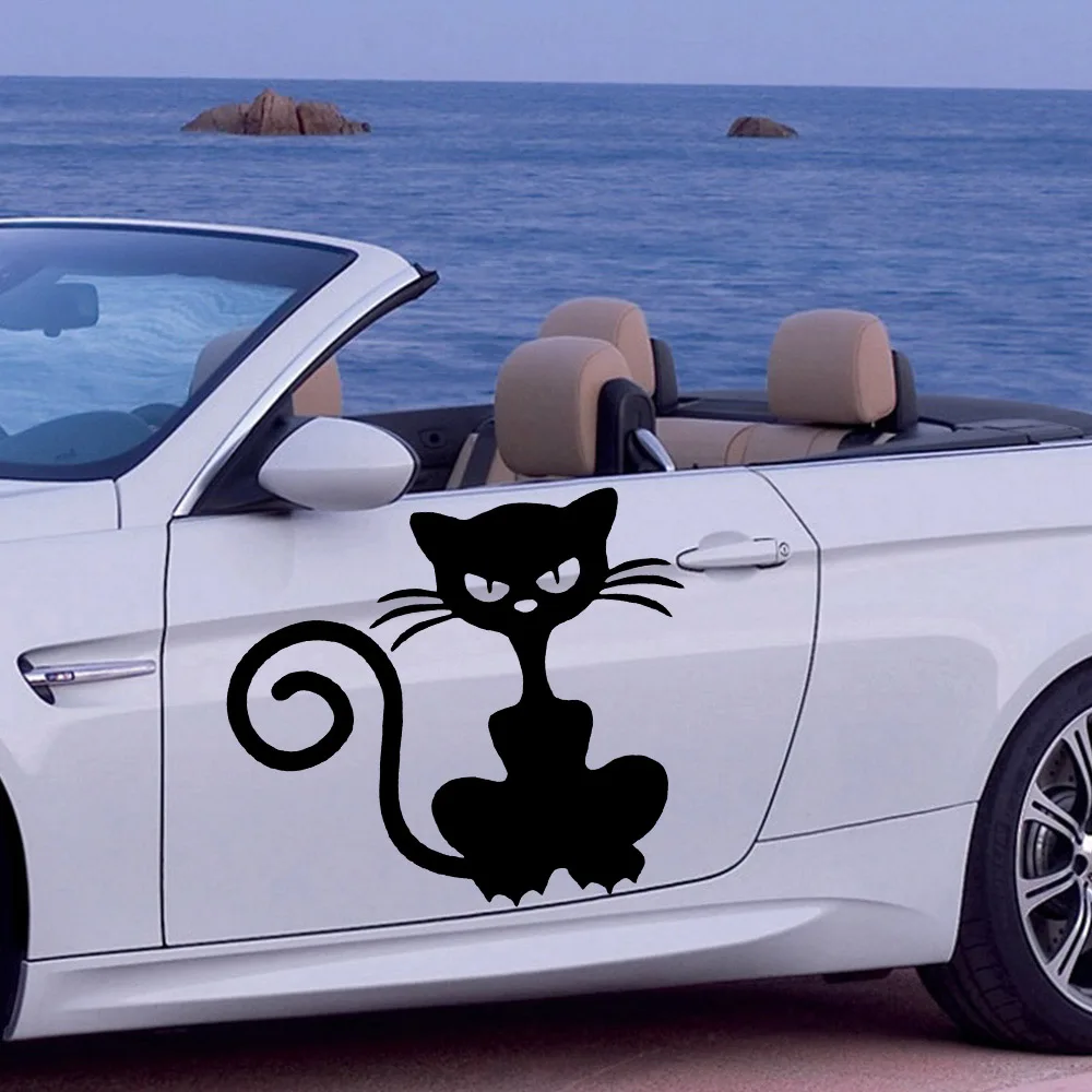 New Design Cat Carbon Sticker Car Styling Window Bumper Truck Decal Vinyl Waterproof Graphics | Автомобили и мотоциклы