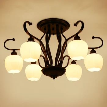 

Modern molecular ceiling light Nordic Semi flush mount ceiling lamp fashional copper ceiling mount lamp for living room bedroom