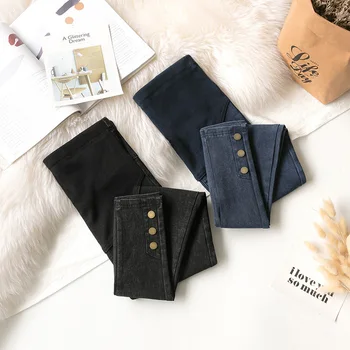 

Button Jeans Maternity Clothes For Pregnant Women Pencil Pants High Stretch Jeans Pants Pregnancy Clothing Spring Skinny Jeans