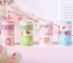 10 компл./лот DIY японский Бумага декоративная клейкая лента Sakura язык лента Washi/клейкую ленту наклейки