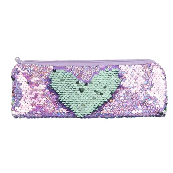 

Women's Sequin Colorful Double Sided Zipper Coin Purse Sequins Pencil Bags Case Wallet Mini Bag Diagonal Package
