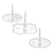 100 шт Прозрачная основа для украшения торта пластиковая фигурка торта, вставка, дисплей, лоток, анти-падение, поддержка для десерта, магазина, ресторана