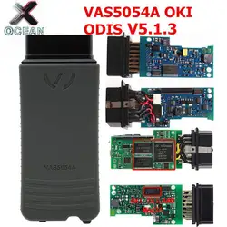 VAS 5054A оригинальный OKI ODIS V5.1.3 Keygen Bluetooth 4,0 VAS5054A полный чип VAS5054 UDS для считыватель кода VAG диагностический инструмент