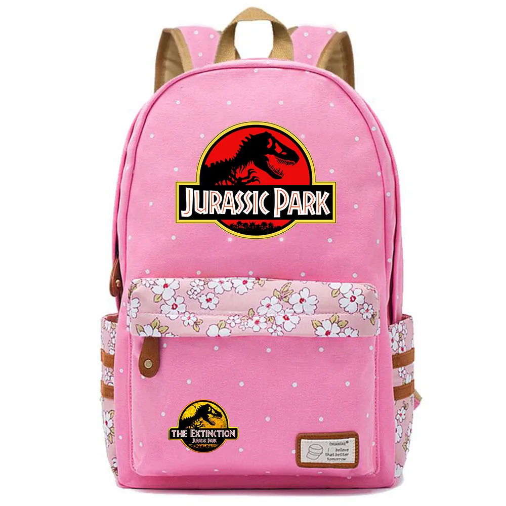 Jurassic Park Dinosaur Boy Girl Kids School Book Bags Women Bagpack Teenagers Schoolbags Canvas Laptop Travel
