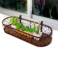 Подвесной Стиль подоконник Цветочная стойка цветочный горшок рамка настенная подвесная железная художественная Цветочная стойка