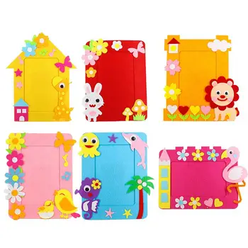 

6pcs Non-woven DIY Photo Frame Cartoon Handmade Collage Picture Frame Kit