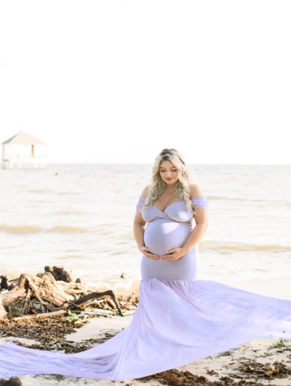 2019 Sexy Maternity Dresses Photography Props Off Shoulder Women Pregnancy Dress For Photo Shooting New Tail Maxi Maternity Gown (2)