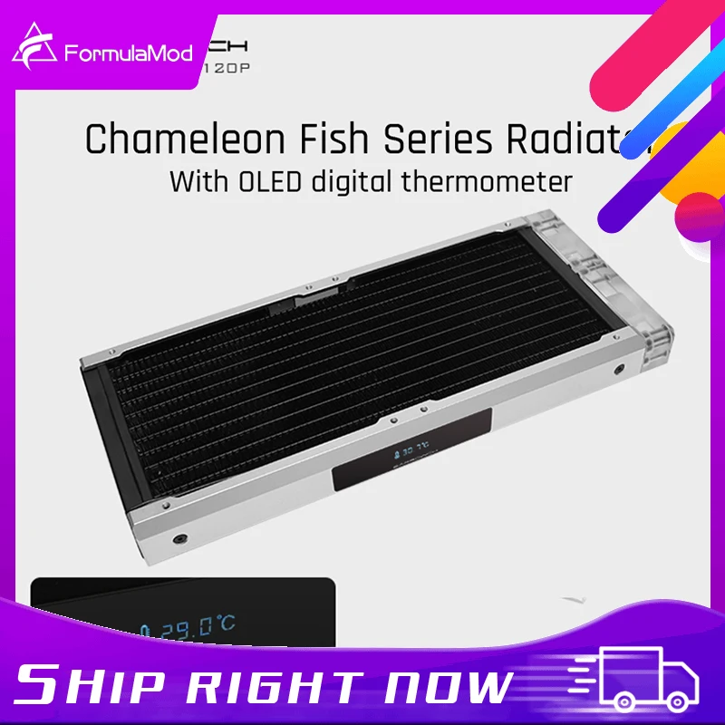 Barrowch FBCFRX-240 рыболовный модульный радиатор 240 мм с OLED-дисплеем акриловый/POM входной