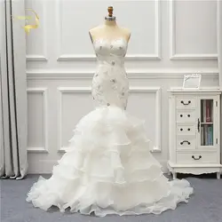 Jeanne Love свадебное платье из органзы 2019 аппликация Robe De Mariage JLOV75999 Русалка Vestido De Noiva Brida платья свадебное платье