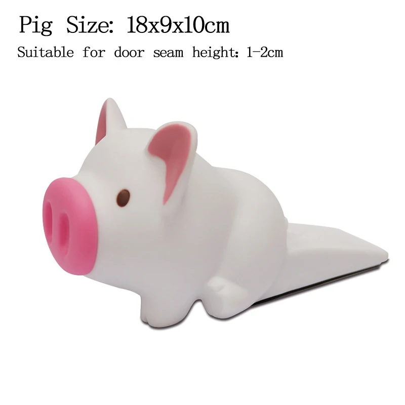 Pig 4 Милые дверные стопоры, Мультяшные креативные силиконовые дверные стопоры, держатель, безопасные игрушки для детей, детская мебель для дома, оборудование - Цвет: Pig 4