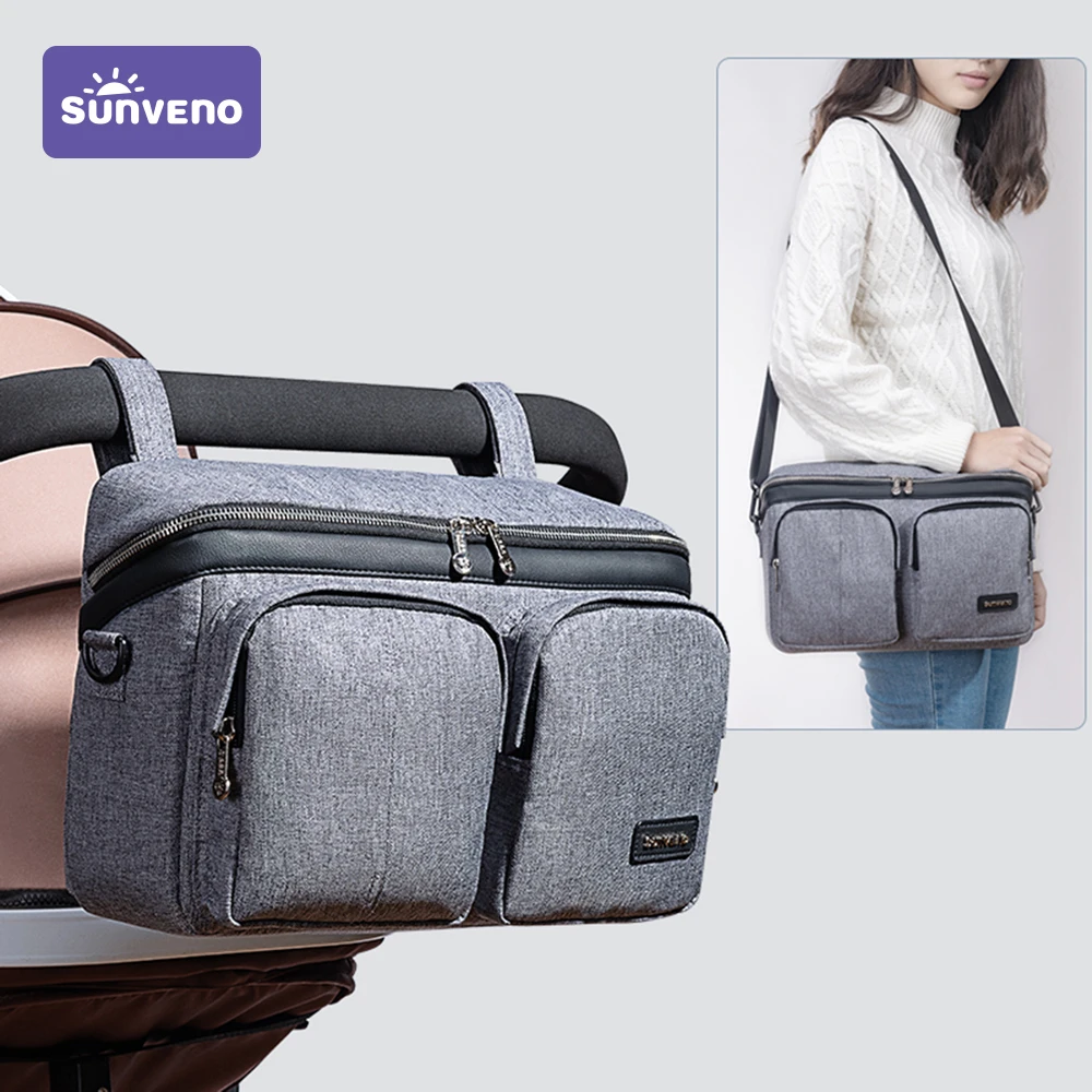 Sunveno Stroller Bag Organizer Diaper Bag For Baby Stuff Nappy Bag Stroller Organizer