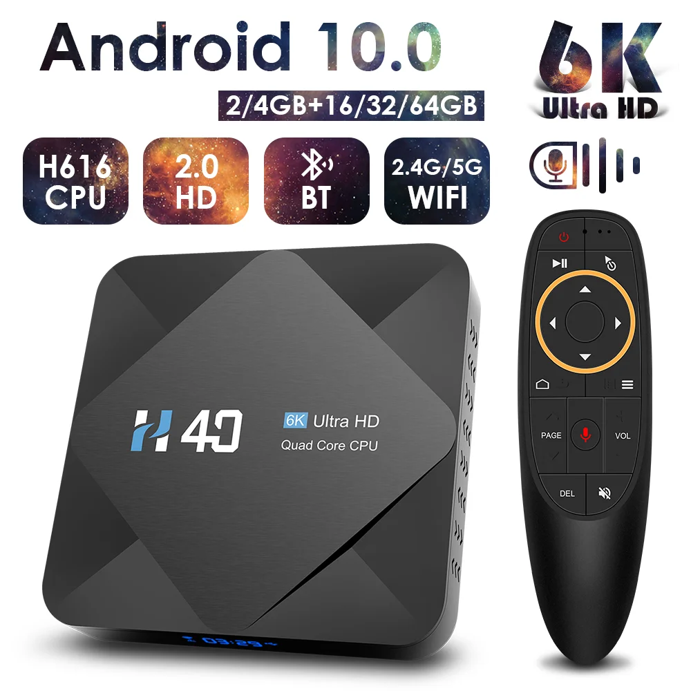 Android TV Box Android 10 4GB RAM 64GB ROM 6K H.265 Media Player 3D Video  2.4G 5GHz Wifi Bluetooth Smart TV Box Set top box|Set box TV| - AliExpress