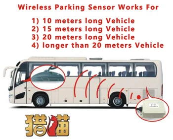 

truck parking sensor system with four waterproof digital ultrasonic sensor and waterproof ECU and led dispaly