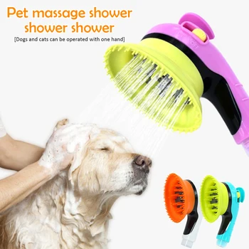 

Pet Dog Bath Sprayer Puppy Dogs Cats Wash Grooming Bathing Massage Brush Handheld Shower Sprayer Grooming Tools