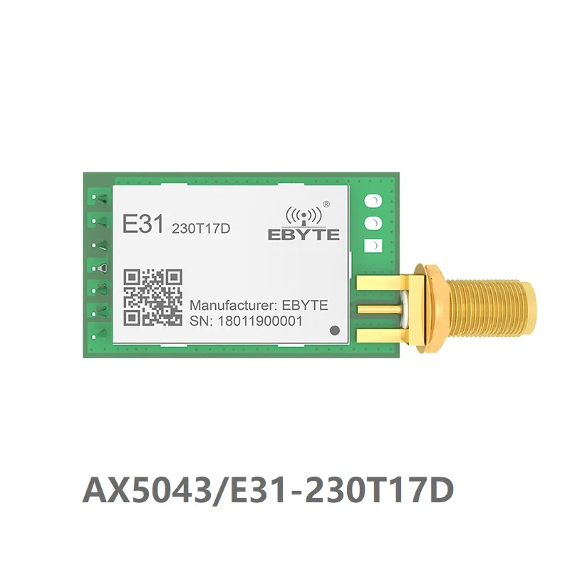 E31 230T17D AX5043 с сильным проникновением UART 230 МГц 50 мВт SMA антенна IoT uhf беспроводной