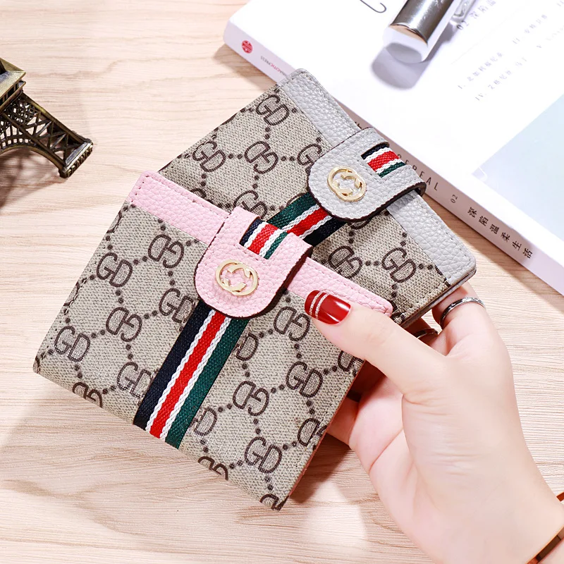 

Wallet Female Short Paragraph 2019 New Women's Tide Short Paragraph Personality Wallet Multi-function Folding Bag