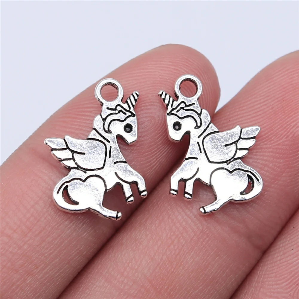 

40pcs 18x13mm Antique Silver Plated Lucky Horse Charms Pendant For Jewelry Making DIY Jewelry Findings Jewelry Components