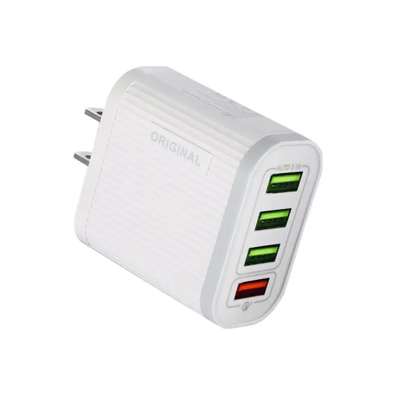 4USB зарядное устройство высокой мощности двойной QC3.0 Быстрая зарядка четыре порта дорожная зарядка