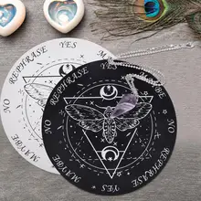 

Wooden Pendulum Board Round Wooden Divination Board With Purple Crystal Dowsing Metaphysical Message Board Time And Date Divin